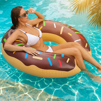 Bouée gonflable design donut pour la plage, le lac et la piscine, pour enfants, adolescents et adultes