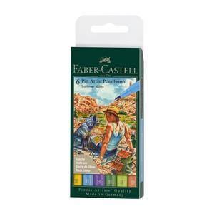 FABER CASTELL - Estuche de 6 Marcadores Pitt Artist Summer Vibes - Product Image 1