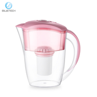 Carafe filtrante manuelle en plastique Bluetech 3,5 L – Protection contre les bactéries, le chlore et les métaux lourds – Indicateur pour eau alcaline