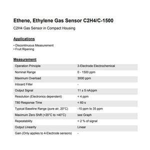 Capteur de gaz d'éthylène Membrapor C2H4C-1500, capteur environnemental haute performance pour la surveillance de la qualité de l'air - Product Image 2