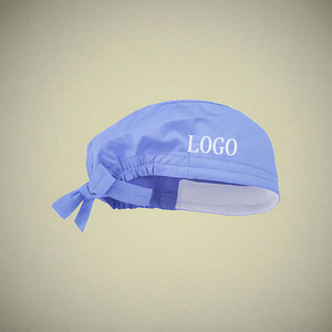 Cappello chirurgico di cotone con Logo personalizzato all'ingrosso con copricapo da infermiera a coda di cavallo foderato in raso per la dimensione del cappello medico dell'infermiera regolabile - Product Image 5