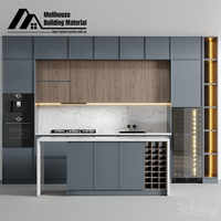 Armoires de cuisine en bois Ensembles complets Armoires de cuisine de style européen avec base d'évier Armoire de cuisine