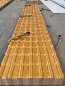 Teja de PVC Sintética Resistente al Calor y a la Corrosión, Forma Colonial Corrugada, Teja de PVC ASA para Techos de Viviendas, Modelo de Tejas de PVC - Product Image 3