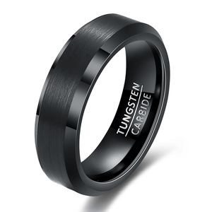<b>Tungsten</b> Carbide Ring 6mm Gold Brushed Finish Unisex Everyday Wear Jewelry - Product Image 5