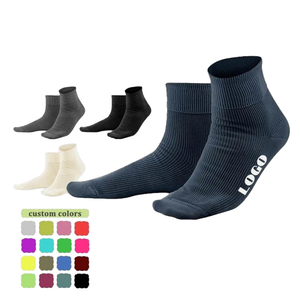 Customized logo <b>men's</b> pure cotton bamboo round neck <b>socks</b> wholesale <b>white</b> <b>socks</b> daily casual wear comfortable breathable <b>socks</b> - Product Image 1