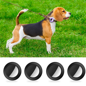 Funda protectora de silicona antipérdida de patrón sólido para Apple <span class=keywords><strong>Airtag</strong></span> para collar de mascota-para perros - Product Image 4