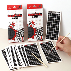 YUELU Creative Minesweeper Scratch Card Puzzle Game 18 PCS/Set Scratch Painting Magic Scratch Art Paper for Kids Gift - Product Image 1