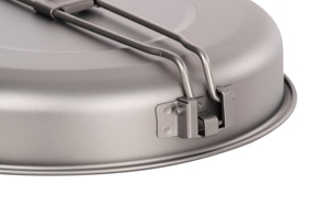 Poêle à frire légère en titane antiadhésive pour le <span class=keywords><strong>camping</strong></span>, la randonnée et les voyages en extérieur D188mm - Product Image 3