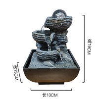 Fontaine d'eau de table en résine à cascade de pierres et boule rotative Feng Shui, décoration de bureau, pour la maison et le bureau, directement de l'usine