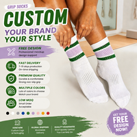 Chaussettes de yoga antidérapantes pour femmes, design confortable en coton tricoté, chaussettes à grip personnalisées, chaussettes de sport, de pilates et de yoga personnalisées avec logo