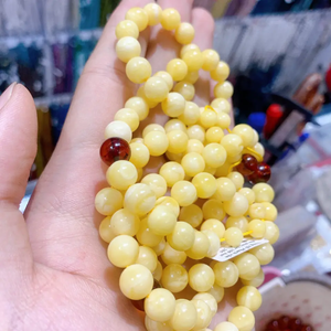 Perle lucidate con pietre preziose di ambra baltica gialla naturale di vendita calda per gioielli popolari - Product Image 4
