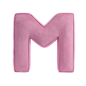 Coussins décoratifs en peluche en forme de lettre rose C017, en <span class=keywords><strong>velours</strong></span> côtelé, alphabet anglais initial, canapé, chambre à coucher, coussin en peluche en forme de lettre - Product Image 1