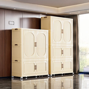 Lemari Penyimpanan Anak Plastik Lipat Tumpuk Warna Putih Desain Baru Berkualitas Tinggi - Product Image 2