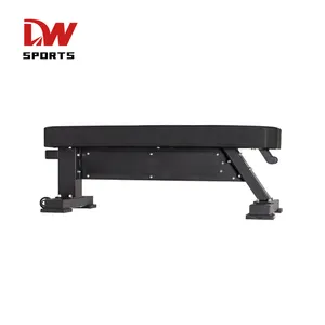 DW SPORTS Gym Exercise Equipment With wheel Flat Bench Gym Sit-Up Bench