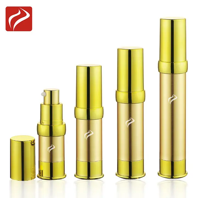 Embalagem embalagem garrafa de cosméticos de 10ml, 15ml, 20ml, 30ml, atacado, luxo, ouro, toner à vácuo, embalagem