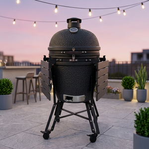 Barbecue <span class=keywords><strong>Kamado</strong></span> en céramique Auplex Epicure Series 22 pouces, fumoir au charbon de bois, grande taille pour cuisine extérieure - Product Image 1