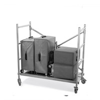 Plateforme d'échafaudage mobile pliable en aluminium avec freins, chariots à roulettes, échafaudage de construction portable, établi et plateau à outils