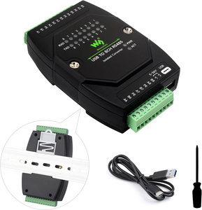 Aismartlink WAVESHARE USB на 8CH <span class=keywords><strong>RS485</strong></span> промышленный класс изолированный преобразователь, USB на <span class=keywords><strong>RS485</strong></span> адаптер настенное крепление и крепление на рельсе - Product Image 1