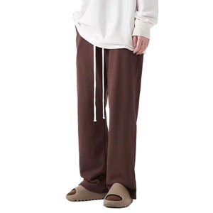 Pantalon décontracté à jambe droite et coupe ample pour homme, pantalon de survêtement doublé en polaire pour plus de confort, pantalon pour homme chaud et élégant pour un usage quotidien - Product Image 4