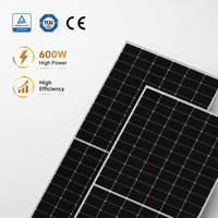 Module solaire 600W, panneau photovoltaïque mono pour système d'énergie solaire hors réseau, sur réseau ou hybride, prix de gros