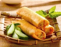 Venta al por mayor de relleno tradicional crujiente frito congelado para el hogar, pequeño, vegetal, vegano, de camarones y pollo, para restaurantes