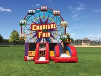 Château gonflable de videur gonflable du carnaval 5-en-1 avec le combiné de glissière pour des enfants