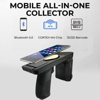 T03 Clip on Bluetooth 5.0 Lecteur UHF RFID Scanner de codes-barres 1D 2D compatible avec appareils mobiles Android HarmonyOS
