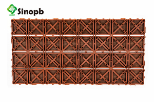 Base in plastica ad incastro resistente all'usura per piastrelle per <span class=keywords><strong>decking</strong></span> in wpc da giardino piastrelle per terrazze in legno - Product Image 2