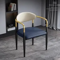 Chaise de salle à manger minimaliste italienne lumière luxe moderne simple maison hôtel lait thé boutique dossier chaise pour café exposition