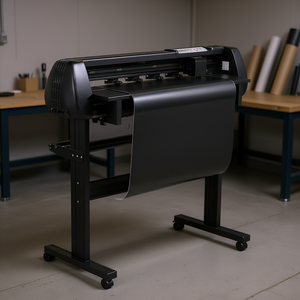 Máquina de corte de vinilo de 34 pulgadas de ancho máximo de alimentación con doble cuchilla y pantalla LED para la creación de pegatinas - Product Image 2