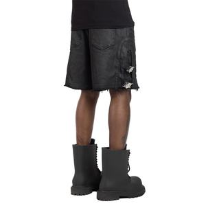 กางเกงยีนส์ทรงคาร์โก้แบบถอดได้ แต่งโลโก้ตามสั่ง แฟชั่นใหม่สำหรับผู้ชาย แต่งโลหะสไตล์ Y2K ทรงหลวม - Product Image 6