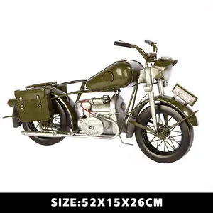 Venda quente Grande Tamanho Vintage Motocicleta Modelo Artesanato Decorações Ferro Metal Moto Artesanal Artesanato Móveis ou Presentes