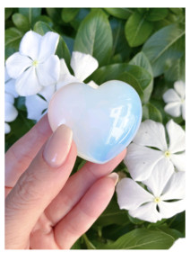 หินโอปอลไลท์รูปหัวใจแบบพอง สไตล์ศาสนา สำหรับตกแต่งบ้าน ขายดีอันดับต้นๆ ขายส่งออนไลน์ สลักลายแบบพกพา - Product Image 3