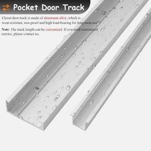 ชุดรางประตูบานเลื่อนครัว WEKIS รุ่นขายดี สำหรับประตูแบบซ่อน ฮาร์ดแวร์อลูมิเนียมอัลลอยสีดำ กันเสียง - Product Image 5