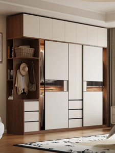 <span class=keywords><strong>Armadio</strong></span> Modulare Personalizzato per Tutta la Casa con <span class=keywords><strong>Ante</strong></span> <span class=keywords><strong>Scorrevoli</strong></span> e Specchio, Design Moderno e Minimalista con Vanità - Product Image 2