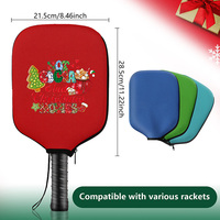 Housse de protection pour raquette de pickleball de Noël, accessoires pour raquette de tennis, cadeau