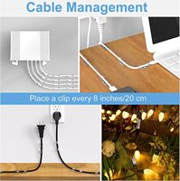 20 Pièces/Paquet Pince-Fil Fixe Adhésive pour Câble de Données, Clip de Câble Solide avec Colle 3M