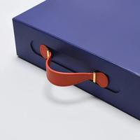 Caja Magnética Plegable de Lujo Personalizada, Elegantes Cajas de Papel Hechas a Mano con Asa de Cuero para Regalo