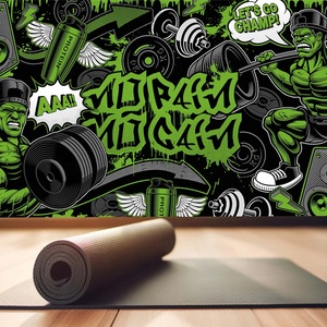 Papel Tapiz 3D Autoadhesivo Impermeable con Diseño de Personajes de <span class=keywords><strong>Anime</strong></span>, Gimnasio, Fitness, Deportes, Botánico Moderno para Sala de Estar - Product Image 5