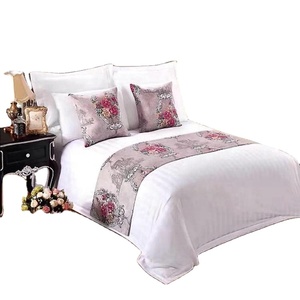 Cotton Color Hotel Luxury Linen Custom Satin <strong>Stripe</strong> <strong>Bedding</strong> <strong>Set</strong> Wholesale - Product Image 5