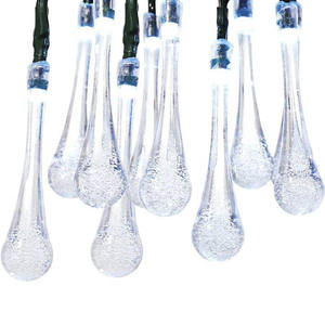 ไฟประดับแรงดันต่ำ 5 เมตร รูปทรงหยดน้ำ สีขาวขุ่น เหมาะสำหรับตกแต่งและสร้างบรรยากาศ - Product Image 1