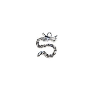 Pendentif en alliage de dragon chinois, or et argent KC, pour la fabrication de boucles d'oreilles, accessoires de bijouterie, forme irrégulière, plaqué de strass - Product Image 5
