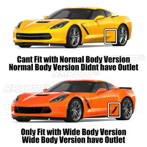 Une paire de garnitures de passage de roue arrière style fibre de carbone pour Chevrolet Corvette C7 Wide Body 2014-2019 - Product Image 3