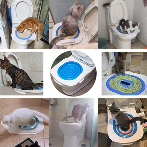<b>Cat</b> Litter <b>Box</b> Trainer Squat Toilet ABS Plastic Reusable Pet <b>Cat</b> Training Tray - Product Image 2