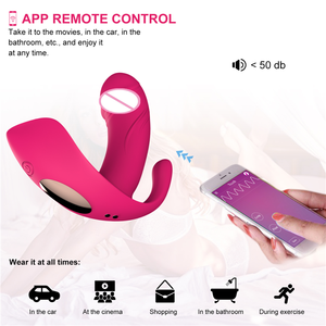 USB motorizzata da donna con vibrazione vaginale Panty Sex Toy vibratore a punto G con Dildo linguetta e telecomando App mutandine indossabili - Product Image 6