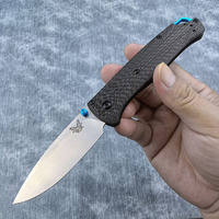 Couteau de poche pliable multifonctionnel EDC BM Butterfly 535 avec manche en fibre de carbone pour la survie en plein air