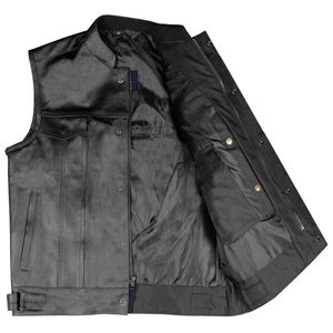 Chaleco de Cuero para Hombre, Casual, Transpirable, de Invierno, Piel de Vaca Genuina, Personalizado, con Múltiples Bolsillos y Manga Larga, Venta al Por Mayor - Product Image 5