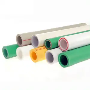 grey color ppr pipe type 3 with fitting hot sales pn 25 Transparent heat insulation plastic water supply ppr pipe size