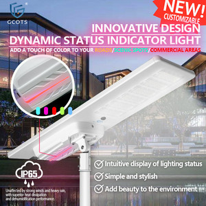 Farola Solar LED para Exteriores con Diseño Innovador, Resistente al Agua IP65, con Tira de Luz Indicadora de Color para Añadir Color a las Carreteras - Product Image 1