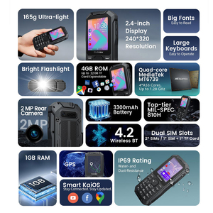 Kích Thước Nhỏ Gồ Ghề Tính Năng Di Động 2.4 Inch 1 + 4GB Kai OS Blackview Điện Thoại Di Động Blackview Mini Pocket Điện Thoại N1000 - Product Image 2